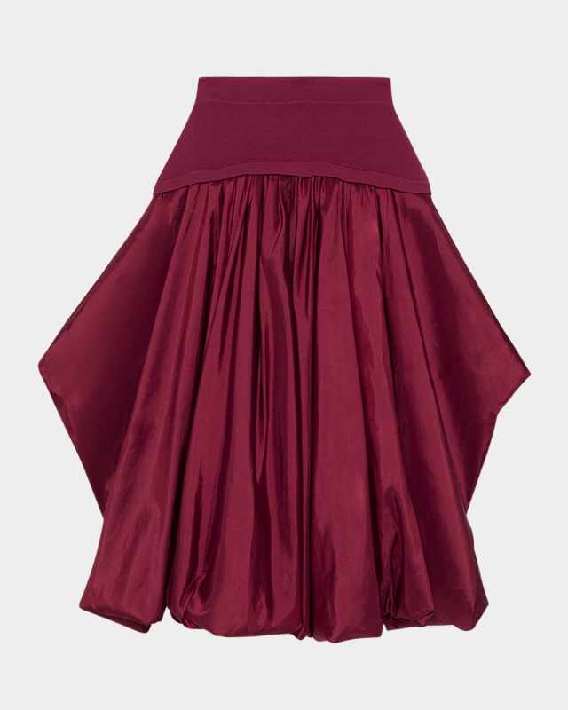 Corinn Bubble Taffeta Midi Skirt